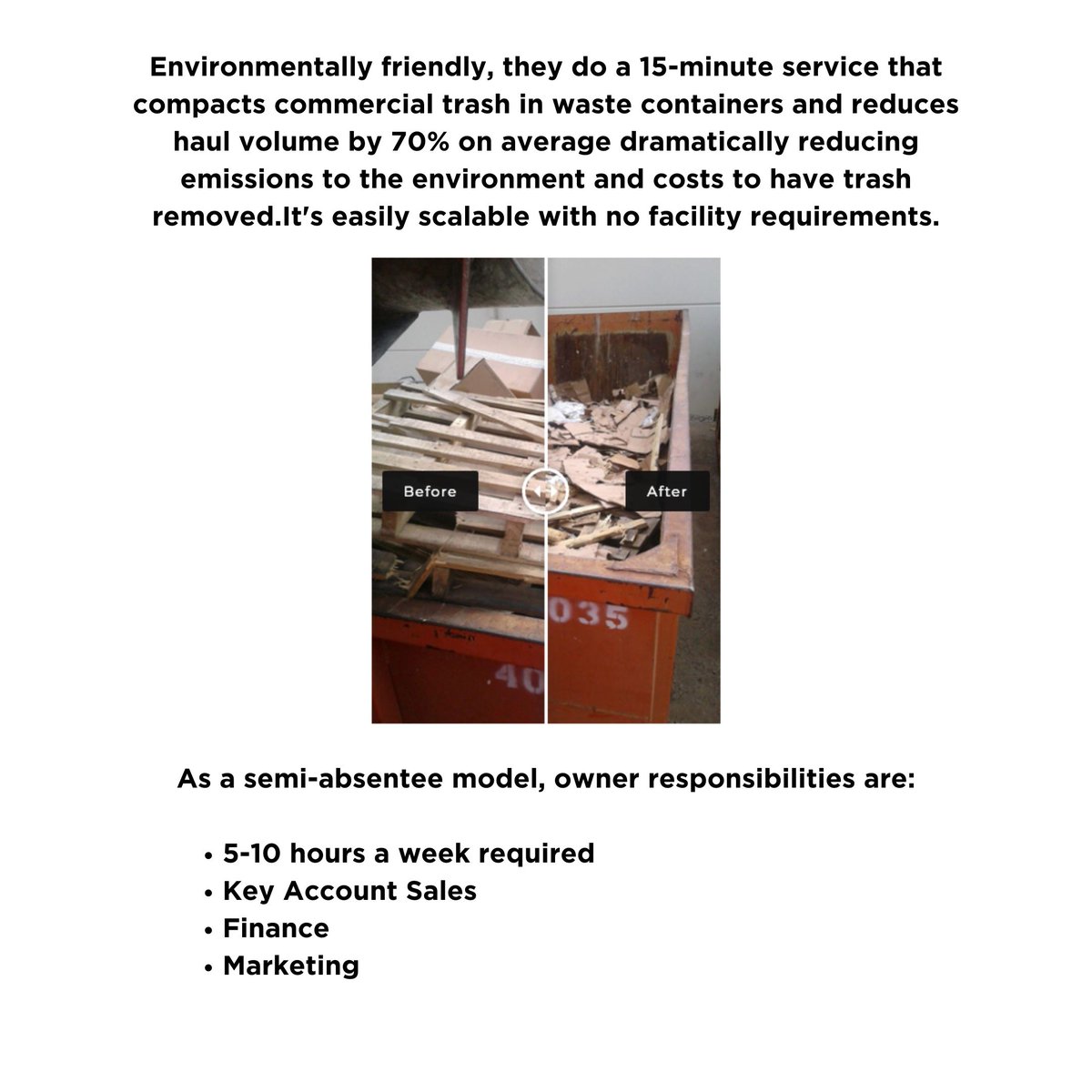 InvestLocally's tweet photo. California's full of trash, some people see treasure. (2/2) #california #entrepreneurship #sidehustle #franchising #investments https://t.co/15Bt2InnpG