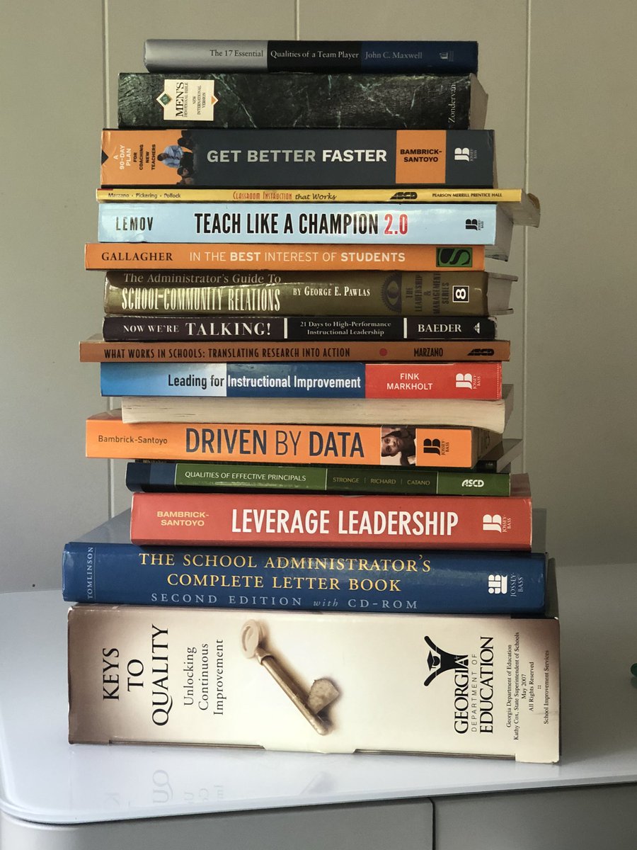 KendrickLLiles's tweet photo. As I am cleaning up my office I decided to list some of my favorite professional reads.  These books have supported me on my journey as a leader. If you had to decide, which two would you choose? https://t.co/z3TNBtbfMg