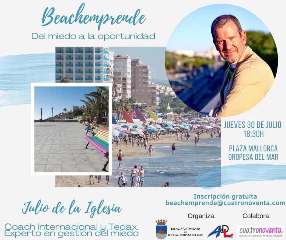 carolinasmm's tweet photo. El 30 de julio en @BeachEmprende del miedo a la #oportunidad contaremos con @GestiondelMiedo 

La asistencia a #beachemprende es gratuita previa inscripción enviando mail a beachemprende@cuatronoventa.com @Oropesa_del_mar #emprendedores #eventoenlaplaya #emprender https://t.co/INeDdtYFKq