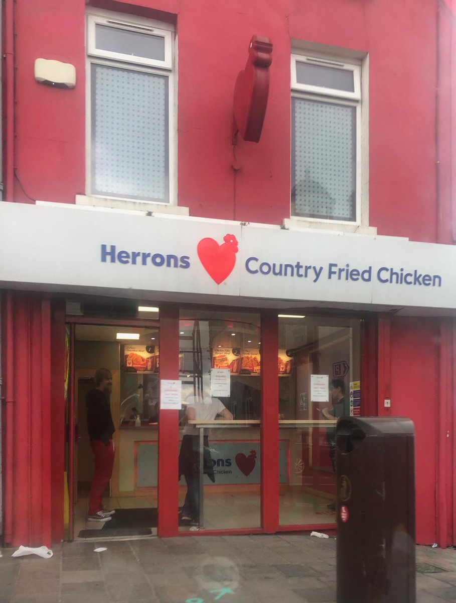 BelfastBooks's tweet photo. Wee jaunt to Newcastle after seeing bands always includes at least one stop at a #Herrons for a #Superchip and a chicken fillet. Here’s the Ballynahinch one.
Was going to do an ‘unboxing’ video, but it would have come across as throwing cakes to a bear/feeding time at the zoo. https://t.co/GFn9n9WNT1