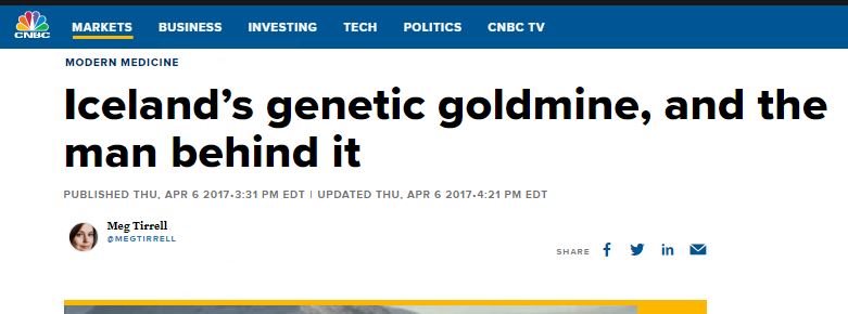 16/. The idea of sequencing the genomes of millions of people for medical & scientific use isn't new.In 2012, a US biotech firm paid $415 million for a company to get access to the genetic data of the entire population of Iceland where conditions for genetic research are ideal.