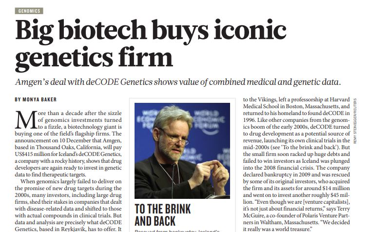 16/. The idea of sequencing the genomes of millions of people for medical & scientific use isn't new.In 2012, a US biotech firm paid $415 million for a company to get access to the genetic data of the entire population of Iceland where conditions for genetic research are ideal.