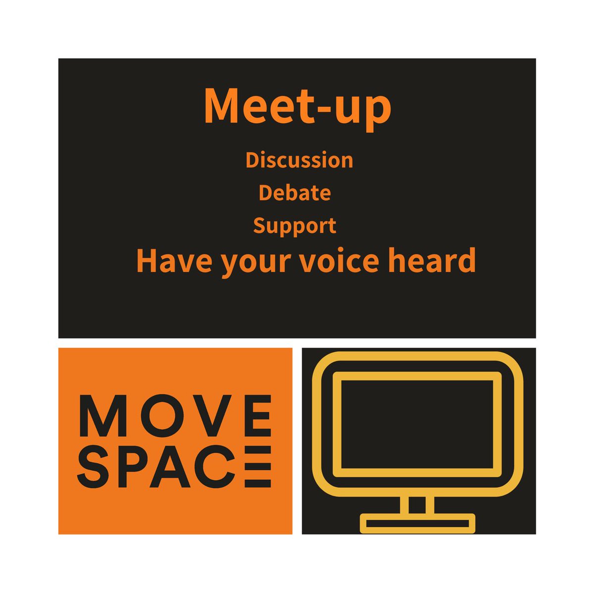 movespace123's tweet photo. Movers! Our next meet-up is this FRIDAY 17th July 2-3pm. Email us to sign up at movespace123@gmail.com We’ll send a zoom link later this week. Hope to see you there #movespace https://t.co/VIE4Vf9vVe