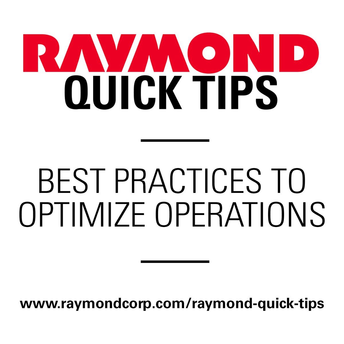 RaymondCorp's tweet image. Keep your business moving forward with tips &amp;amp; best practices to optimize your operation, no matter its size or state. Stay tuned here every Wednesday for our Raymond Quick Tips. Learn more: raymondcorp.com/Raymond-Quick-… #RaymondQuickTips #optimization #materialhandling #supplychain
