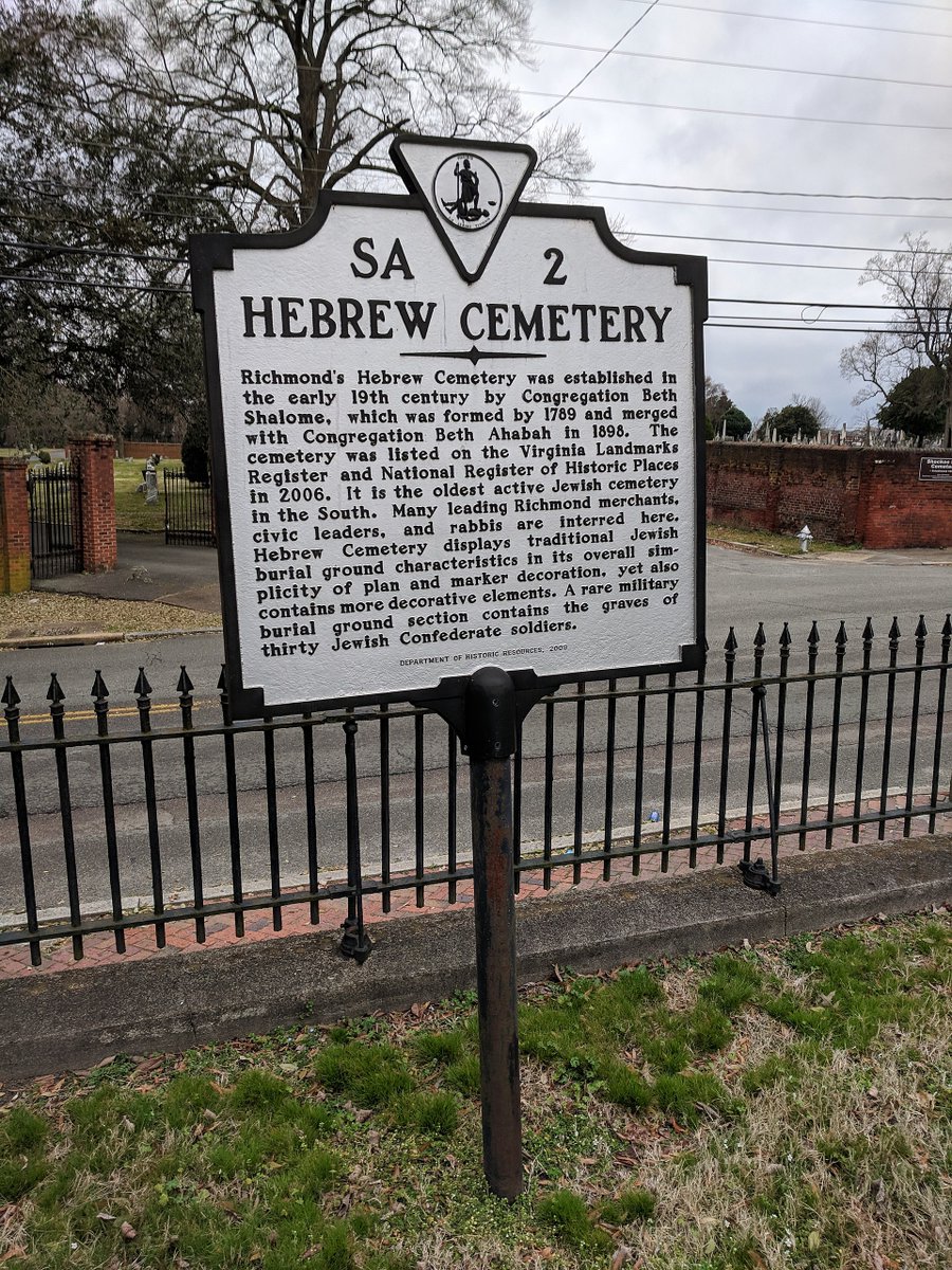 Did you all know there is a Hebrew Confederate Cemetery in Richmond VA, for Hebrew confederates who fought to keep Black American enslaved? #uncomfortableconvo