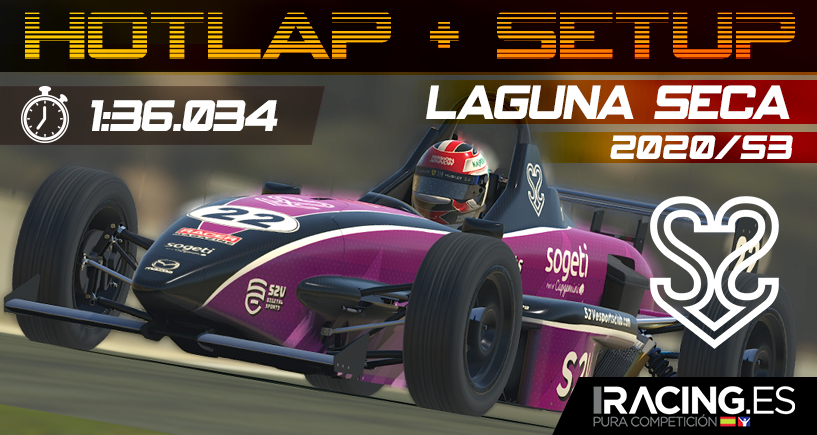 ⚡️ SKIP BARBER ⚡️ HOTLAP + SETUP (⏱️🔧)

- Laguna Seca
- Week 6 // Season 3
- 1:36.034
- Tutorial

>>>iracing.es/tutoriales/979…