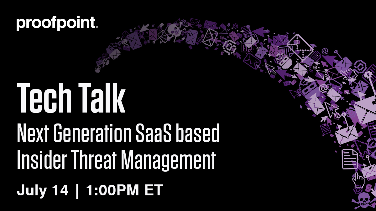 kathyswail's tweet photo. Get technical with Proofpoint tomorrow at the Tech Talk on Next Generation SaaS-based Insider Threat Management - July 14 #InsiderThreatManagement #ObserveIT https://t.co/6ewam12ACi https://t.co/9KTn4YUPEN