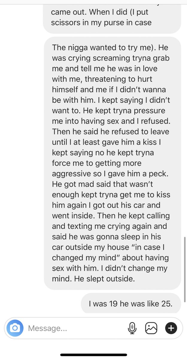 TW!!Here’s the full story of what happened when I realized he was manipulative and abusive, called him out for and told him to leave me alone. Keep in mind he said he was in love w me on day 2 of having my number, and we “talked” for less than 3 weeks before he did this