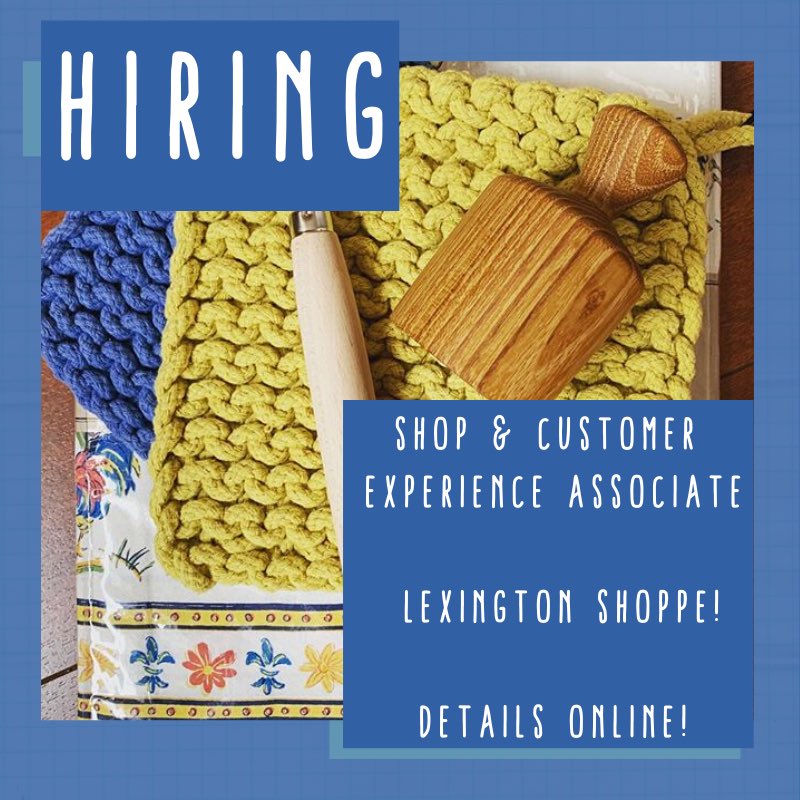 The L &amp; L Lexington shop is hiring!  Details at ladlesandlinens.com/pages/job-oppo… <a href="/WLUalum/">W&L Alumni Assoc.</a> <a href="/wluLex/">wluLex</a>  <a href="/MainStreetLex/">MainStreet Lexington</a>