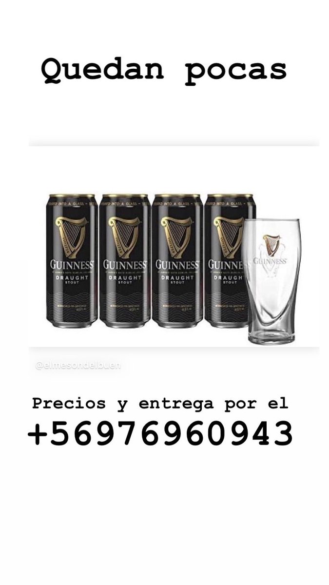 Esta semana se van los 6 #BeerPack de #Guinness . Llama a Pato y reserva  pide el tuyo antes que se agoten.