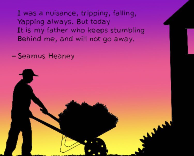 Another beautiful piece of artwork by Scarlett Carroll-Baigrie to reflect the poem ‘Follower’ by Seamus Heaney! Great job Scarlett......you have really captured the themes of transformation and change! Such a poignant message! 📖☺️