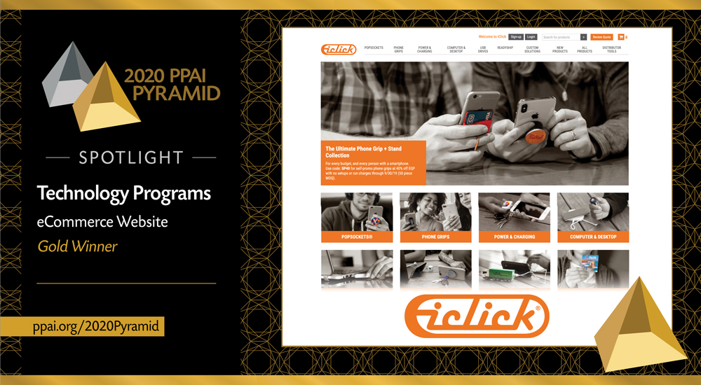 PPAI_HQ's tweet photo. Celebrating Excellence In The Promotional Products Industry

Congrats to @iClickPromo
2020 PPAI Pyramid gold award for Technology Programs – eCommerce Website. Learn more about the winners ► https://t.co/Sg3psP8T8Z

#ppaiPyramid #promotionalproducts #PPAI https://t.co/xTEwLYESLu