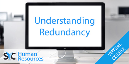 STARTING TOMORROW: ‘UNDERSTANDING REDUNDANCY’ #VirtualCourse. 

Want to find out more? Call Mel on 01206 262117 or email MCarpenter@svcsolutions.co.uk 

#onlinetraining #onlinecourses #virtualcourses #hrtraining #redundancies #hradvice #furlough