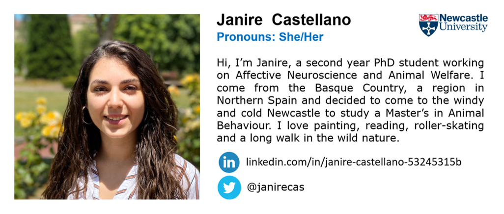 Next, also from  @UniofNewcastle we have Janire, who is currently in her 2nd year of her PhD!