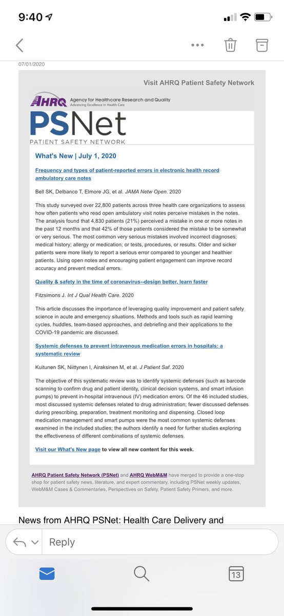 DrAshleyH's tweet photo. Enjoying some of the latest from @AHRQNews #PSnet— #patient reported errors &amp; infrastructure for #rapid adjustment in the era of #COVID19 . Signs of ⬆️ importance of #HumanFactors!! #patientsafety #PatientCare @RamiAhmedDO @patientsafe3 @HFESHealthTG @werner_ne @wooldridge_ar https://t.co/sJcmK6sTZD