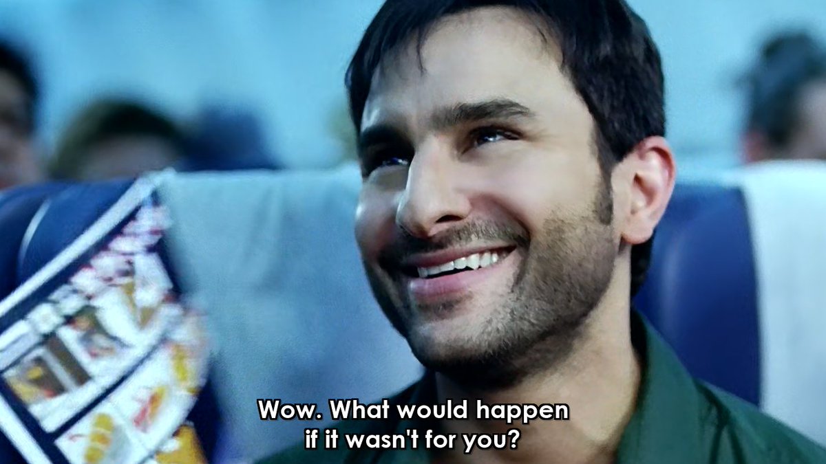 Saif's character Gautham is introduced as an unapologetic flirt. He proclaims he does a boring software job, but he seeks immense pleasure in wooing women he likes. Typical Imtiaz's humor in the initial scenes, I think this revisit is gonna be exciting.