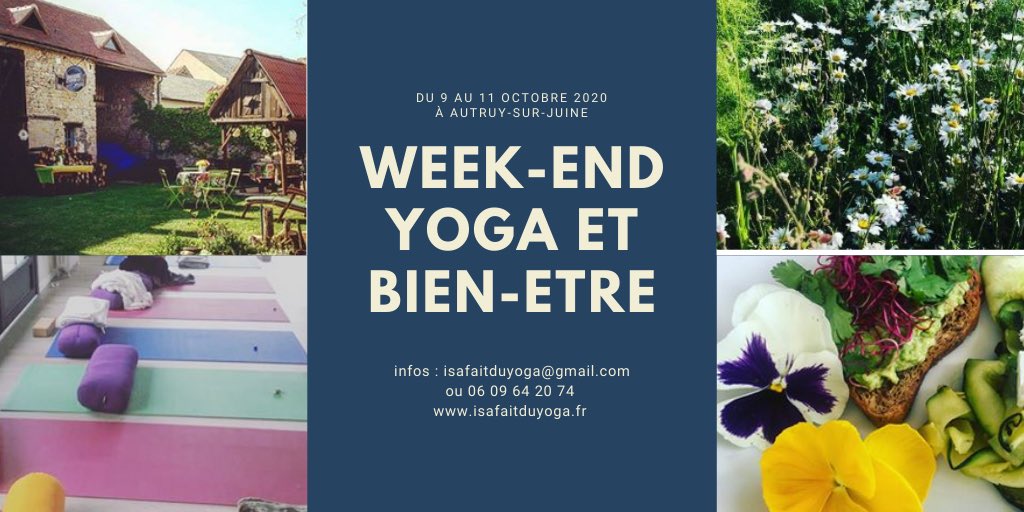 Envie de #yoga, #nature, #calme et d’ateliers de folie ? 
Ce week-end est pour toi ! 😉