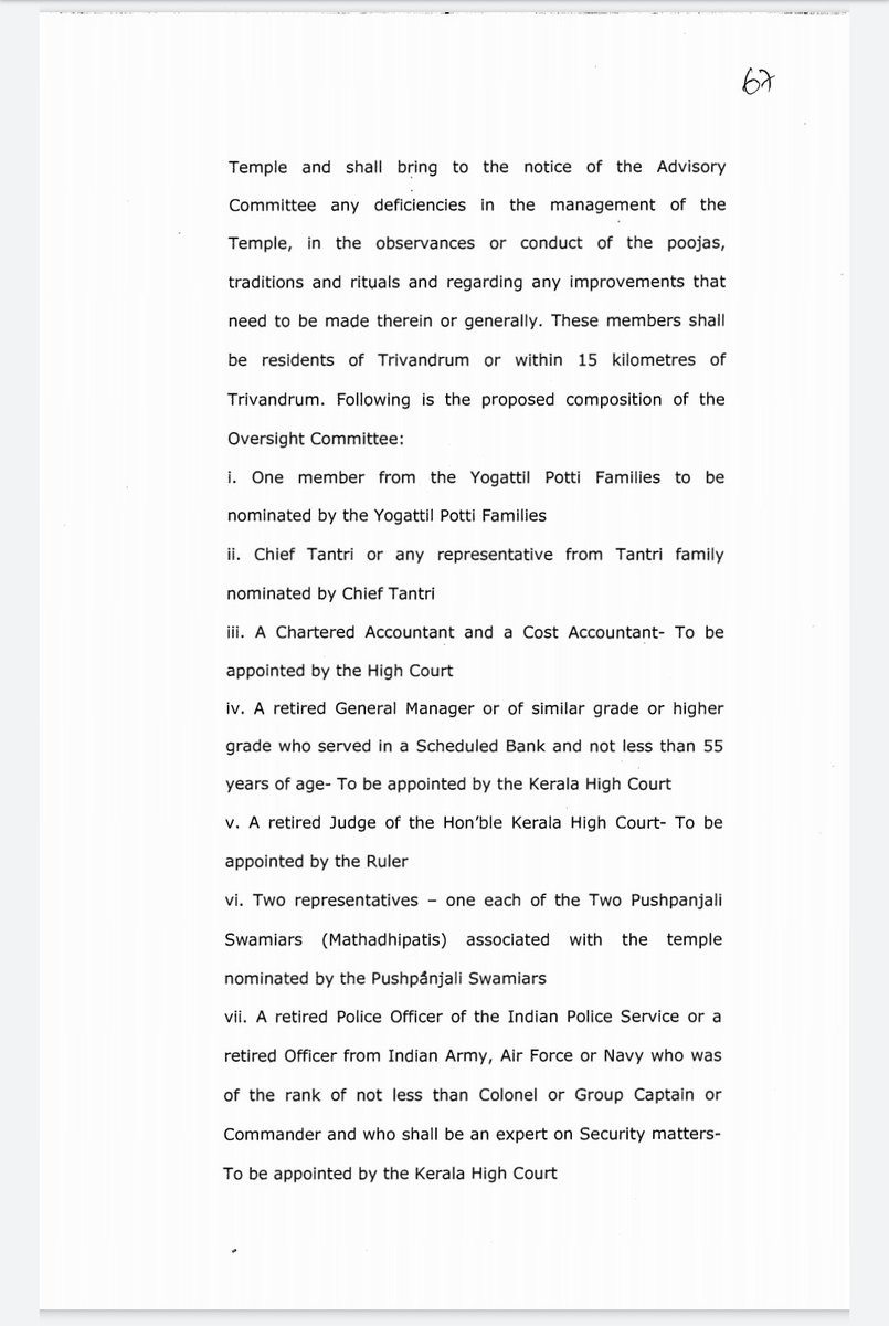 14. Here's d link to d Written submissions filed on behalf of Chief Tantri, @People4Dharma & Sri  @csranga where from Pages 65-72 in Paragraphs 44-50,a State-free composition for d Advisory, Oversight & audit Committees was proposed  http://peoplefordharma.org/written-submissions-filed-for-the-padmanabhaswamy-temple-case/