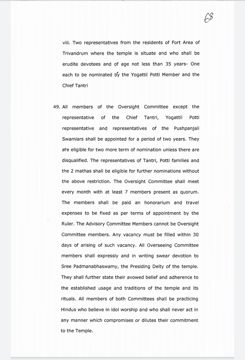 14. Here's d link to d Written submissions filed on behalf of Chief Tantri, @People4Dharma & Sri  @csranga where from Pages 65-72 in Paragraphs 44-50,a State-free composition for d Advisory, Oversight & audit Committees was proposed  http://peoplefordharma.org/written-submissions-filed-for-the-padmanabhaswamy-temple-case/