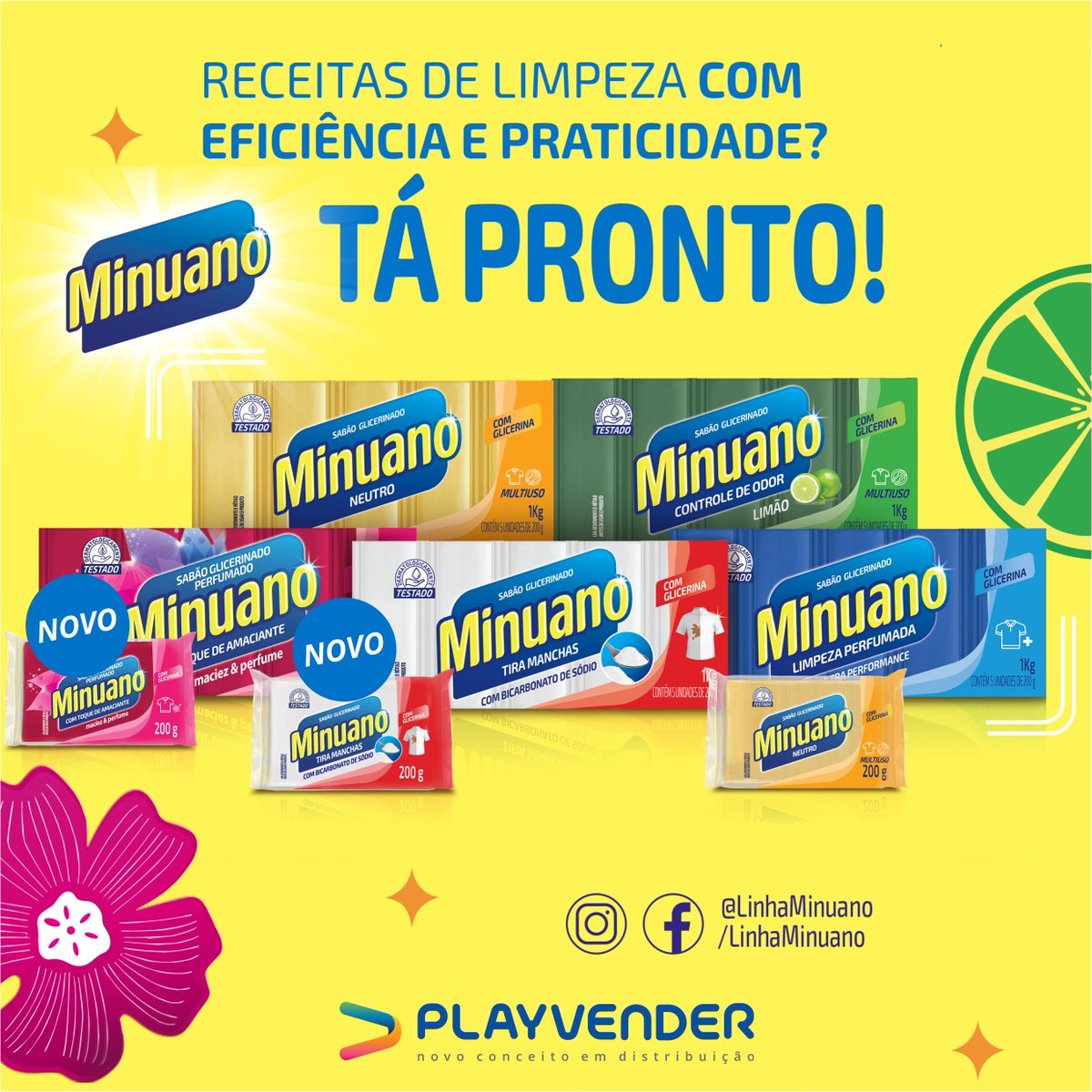 playvender_dist's tweet photo. Seja na lavanderia ou na cozinha, conte sempre com Minuano!

E você encontra todo mix 𝗻𝗮𝘀 𝟯 𝘂𝗻𝗶𝗱𝗮𝗱𝗲𝘀 𝗣𝗹𝗮����𝘃𝗲𝗻𝗱𝗲𝗿.

Consulte nossa equipe de vendas.

Para o RJ você também encontra na 𝘄𝘄𝘄.𝗽𝗹𝗮𝘆𝘃𝗲𝗻𝗱𝗲𝗿𝘀𝘁𝗼𝗿𝗲.𝗰𝗼𝗺.𝗯𝗿 https://t.co/jZ5nOW3VuU