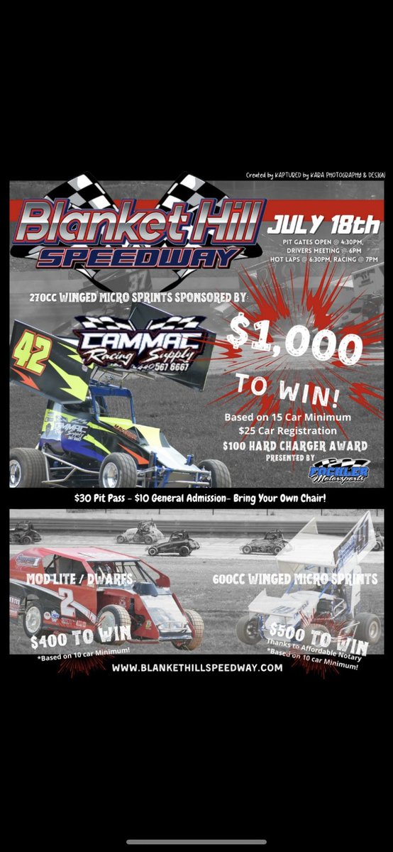 Ok let’s try this again... 

🚨THIS SATURDAY🚨

<a href="/HillBlanket/">Blanket Hill Speedway</a> <a href="/PRNAtTheTrack/">PRN At The Track</a> <a href="/WingedNation/">Winged Nation</a>