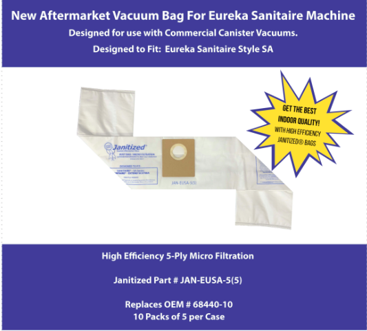 Janitized's tweet image. Janitized is constantly developing new products! Check out the new vacuum bags for the Eureka Sanitaire machine!