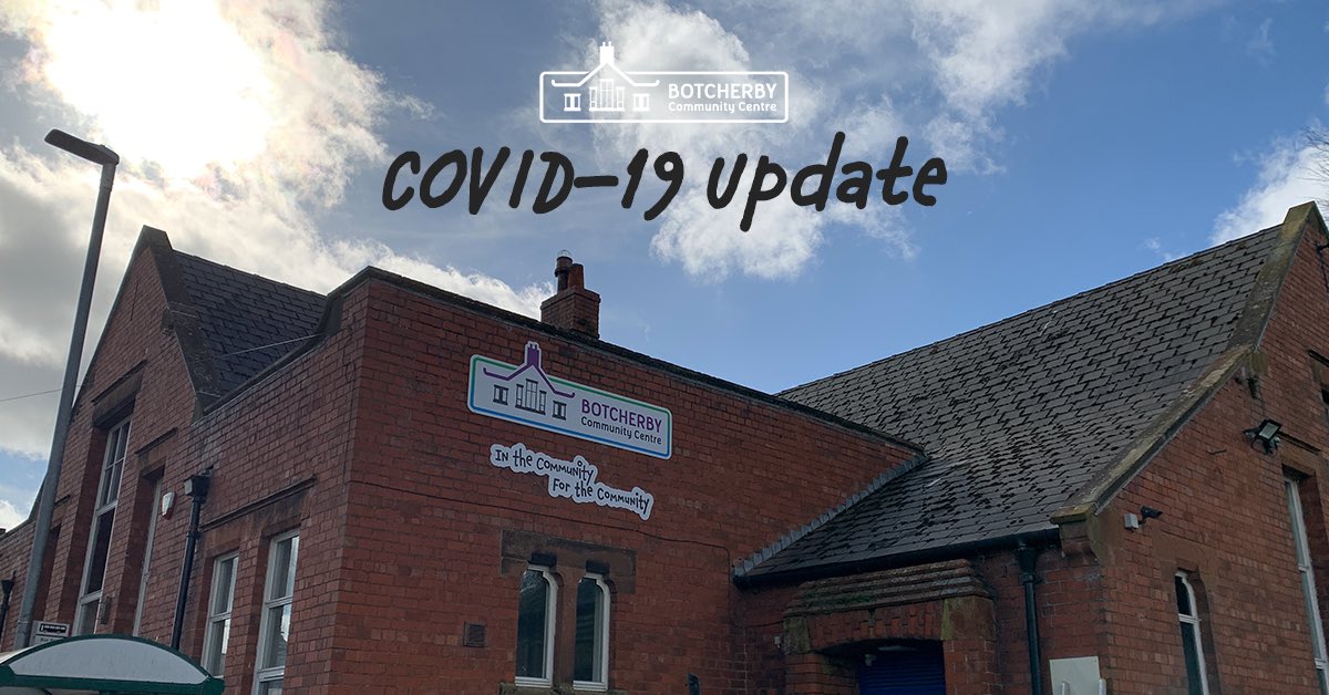 botcherby_cc's tweet photo. Our team is busy working towards the Community Centre being COVID-19 Secure. All being well, we plan to reopen on the 1st of September. Until then, stay safe... https://t.co/M1dT7y27Cl