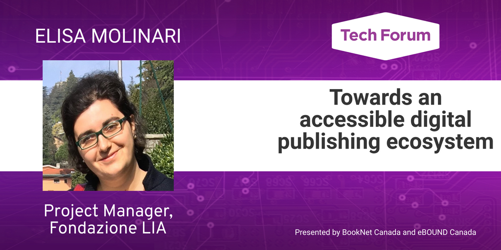 Watch <a href="/elisamolinari/">Elisa Molinari</a> from <a href="/FondazioneLIA/">Fondazione LIA</a> provide an overview of the different aspects involved for all the players in the book value chain that want to embrace accessibility: buff.ly/2ObdZ5t

#a11y #TechForum