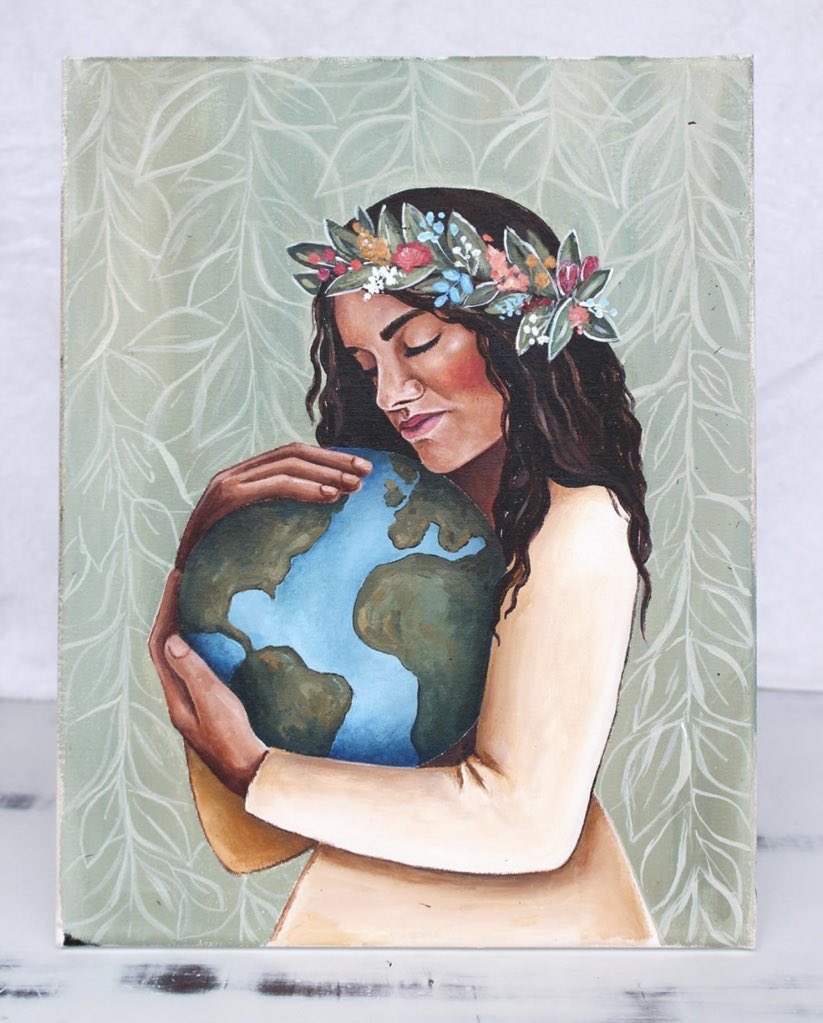 BrooklynFalter's tweet photo. I love this artwork by Paige Payne Creations. When she shared this piece invited everyone to interpret it in a way that is inline with their belief. Her intention was to represent Heavenly Mother who is gently watching over us alongside our Heavenly Father. #Hope #grace #beauty https://t.co/4uL5vXQo4W