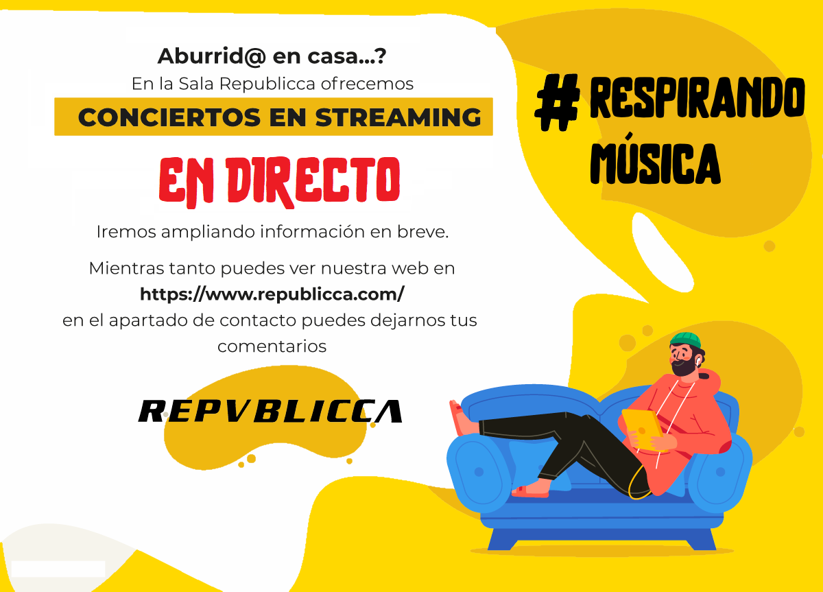 TerritorioMusi's tweet photo. La música no para ni un solo segundo en @repvblicca y ahora la llevamos hasta tu casa🔥🔥🔥
En breve iniciamos nuestro ciclo de conciertos #RepvbliccaEnCasa para que podáis disfrutar de las mejores actuaciones ❗❗❗ Pronto más información... #respirandomúsica https://t.co/IdKyf6qnwq