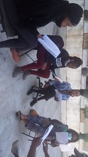 The Vagina Monologues Africa in rehearsal. This year the play is going to available in different forms. Live streaming. Video. Booklet. And live performances where possible. Thanks to <a href="/intwasa/">#Intwasa25</a> and <a href="/HivosWiL/">Hivos-Women Empowerment</a>. Amplifying women voices. 
<a href="/LadyTshawe/">LozikeyiLite™</a> <a href="/memorykumbota/">memory kumbota</a> <a href="/BnBonae/">Aggie Bona</a> <a href="/citezw/">CITE</a>