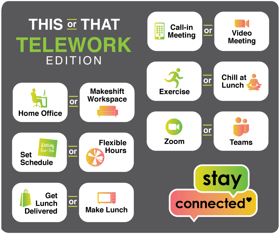 TCcommuting's tweet image. We want to know what you prefer! Zoom or Teams? Exercise or Chill? 

Screenshot or print the This or That card below, fill it out, and share it with us.