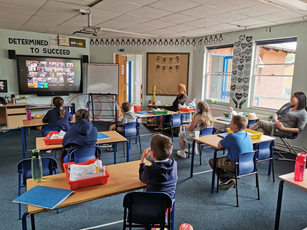 4EB_2019to2020's tweet photo. What a fantastic day back for Pod B! We had a great assembly in school, together-apart, with other pods and children from home joining in too via zoom. The results of Sports day &amp; sock Olympics, well done to everyone who took part and congratulations Kestrals! https://t.co/ysPEzOKJQm