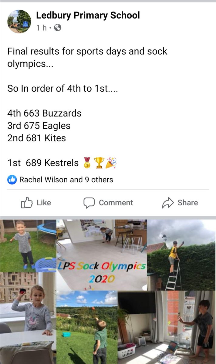 4EB_2019to2020's tweet photo. What a fantastic day back for Pod B! We had a great assembly in school, together-apart, with other pods and children from home joining in too via zoom. The results of Sports day &amp; sock Olympics, well done to everyone who took part and congratulations Kestrals! https://t.co/ysPEzOKJQm