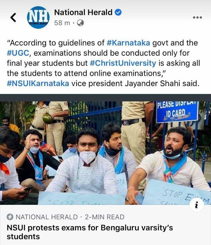 UdayShankarNSUI's tweet photo. #nsui_india
#NSUIKarnataka
#exam2020
#NoExamsInCovid
#promotefinalyears
#cancelexams
#christuniversity_cancel_exams
@NSUIKarnataka stands for students 🔥 https://t.co/u48qSCM47G
