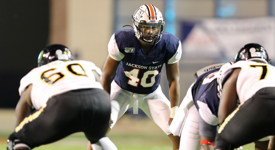 SamHerderFCS's tweet photo. 2020 #FCS Jersey Countdown: 40 -- The Best Player Who Wears No. 40 Is @GoJSUTigersFB's Keonte Hampton (@Hamp3200)

Here's why: https://t.co/nmbFyvaEZg

The countdown: https://t.co/IRQMQFuTuU https://t.co/ZOCpxCYLLg