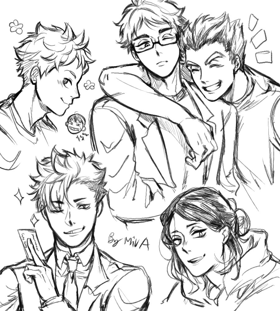 Some #haikyuu doodles ?❤ 
miss my bby so much~ 