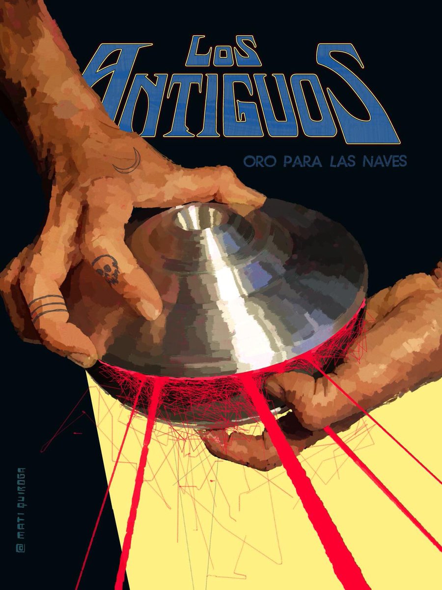 AntiguosOficial's tweet photo. 🛸 Poster que nos hizo para el show lanzamiento de #OroParaLasNaves 

Ilustracion #MatiQuiroga 

Prensa: losantiguosprensa@gmail.com https://t.co/9vXL2KdEIk