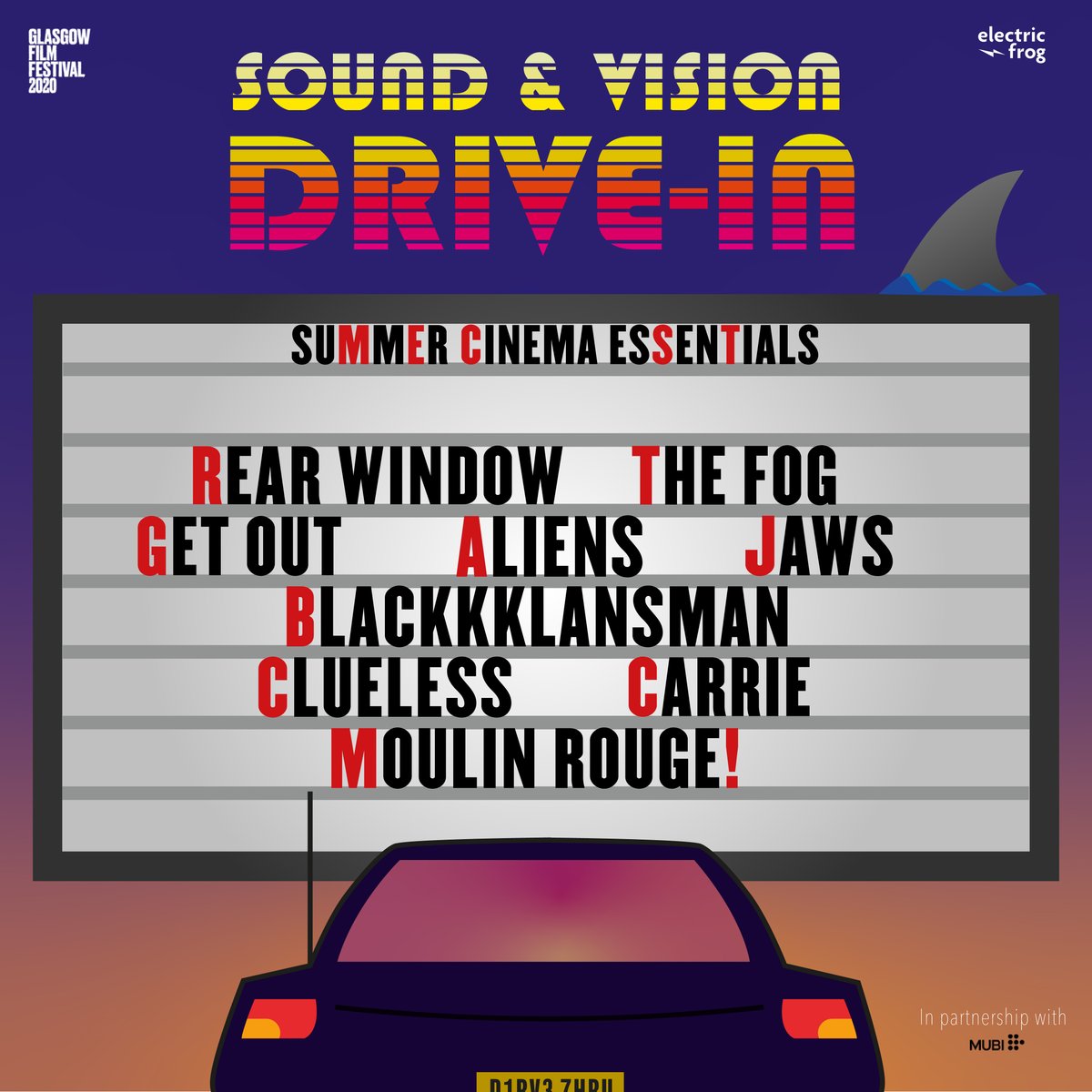 Buckle up as GFF and <a href="/electric_frog/">The Electric Frog</a> bring some of our favourite Summer Cinema Essentials to the big screen at the #SoundAndVision Drive In! Don't miss out and buy your tickets now!

In partnership with <a href="/mubi/">MUBI</a>

🎟️tickettailor.com/events/gff2020