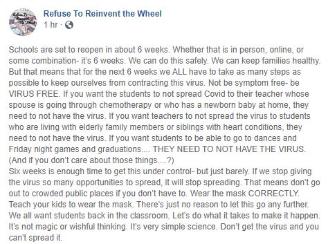 Refuse2Reinvent's tweet image. If society is dead set on sending us back into physical schools, the LEAST they can do is stop students/staff from walking in the door infected. #EnoughIsEnough  #StopItNow #MakeSchoolsSafeAgain