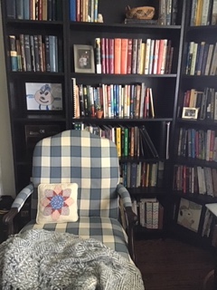 vicki_mcquitty's tweet photo. So much of life lived in this chair over the past few months: my Zoom classroom, Zoom conference room, office space, and sometimes writing space. #MWPWriteNow https://t.co/wEI080Vw9h