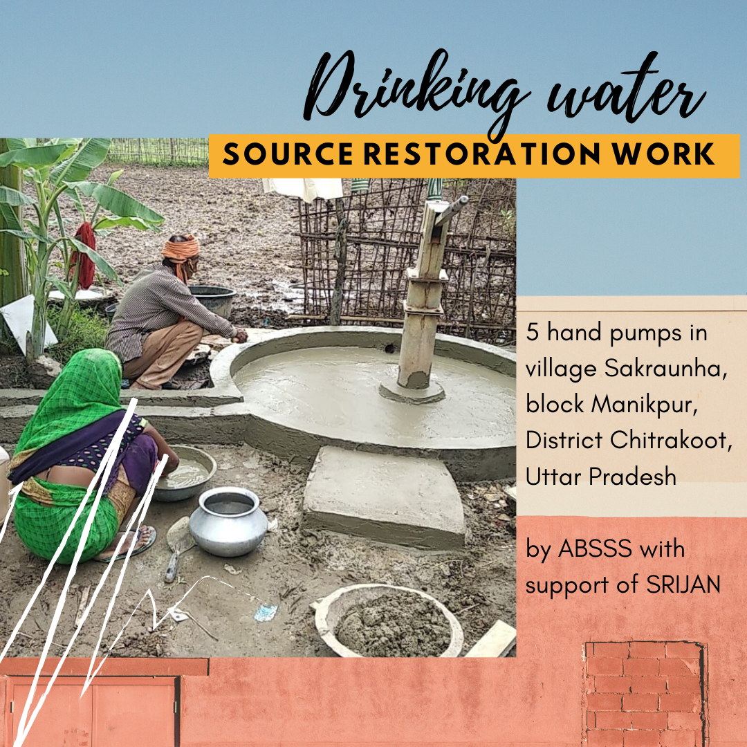 RCRCIndia's tweet photo. Drinking water source restoration work has done of 5 hand pumps in village Sakraunha, block Manikpur, District Chitrakoot,Uttar Pradesh by #ABSSS with support of #SRIJAN
#rcrccoalition #waterrestoration #villagesakraunha
#manikpur https://t.co/zi1fjgOQu2