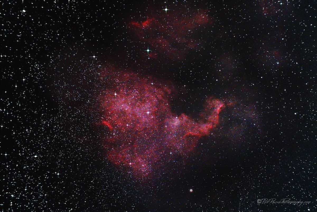 RobRiveraPhoto's tweet photo. With the pandemic impacting opportunities to serve our clients, that's no reason to stop learning or doing what you love. Presenting, NGC7000, the "North America Nebula." #iloveny #photography #astrophotography #upstateny #upstatenewyork #photooftheday #nebulae #LocalSYR https://t.co/97Q2Kk8I6m