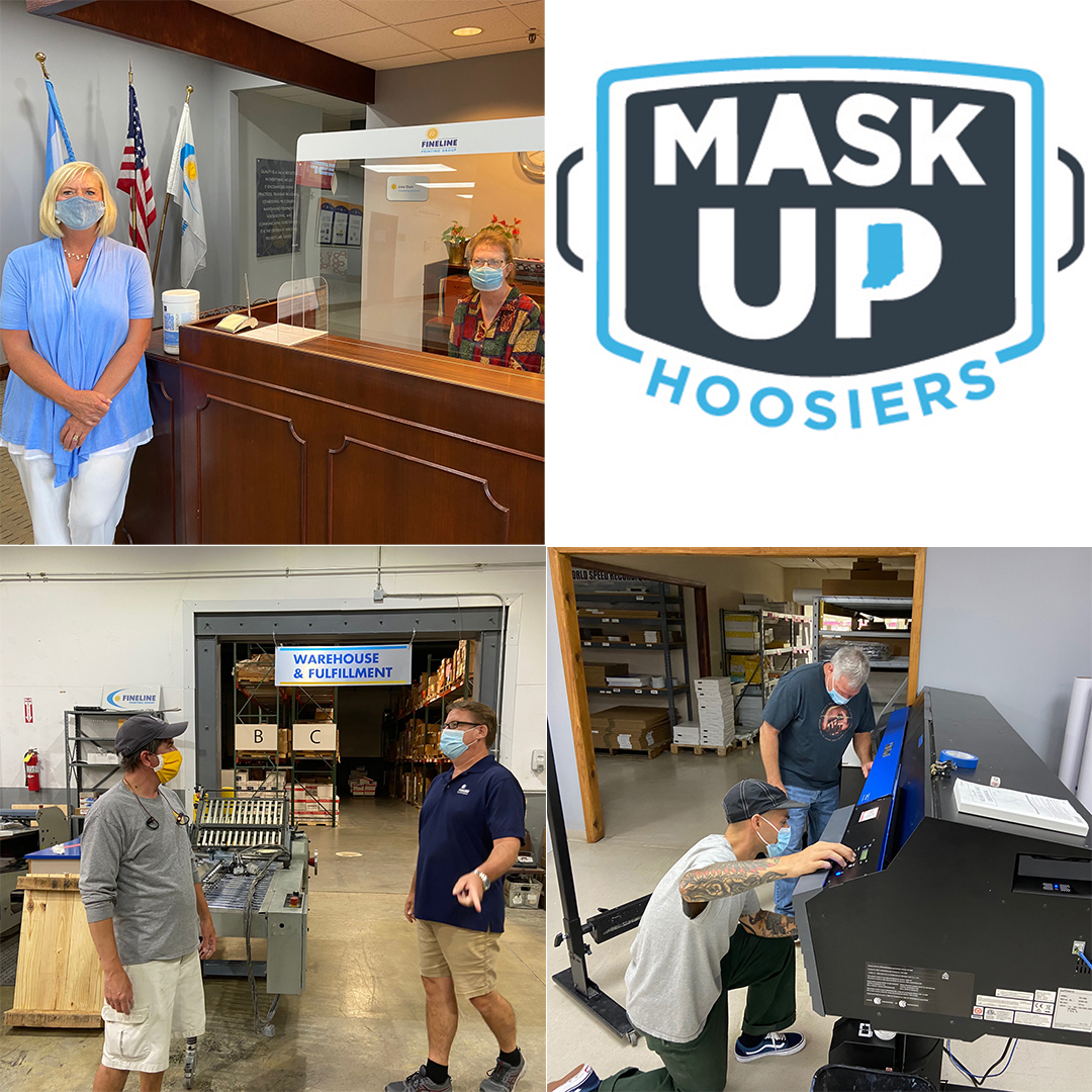 FinelinePG's tweet photo. Team Fineline following Marion county mask guidelines.  Happy To #MaskUp and stay safe in Indy!  #wearehereforyou #slowthespread https://t.co/JIYqZFwVY4