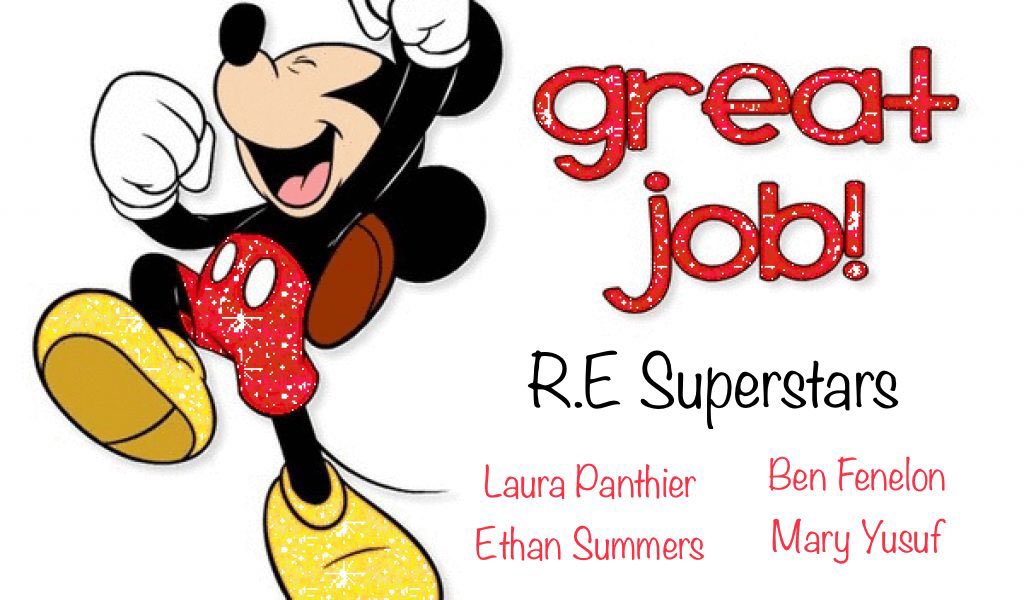 A final well done to the following four students who have been nominated as R.E. superstars because of their brilliant work last week! Keep up the outstanding work! Not long to go! 🤩🏆🥳👏🏼⭐️
