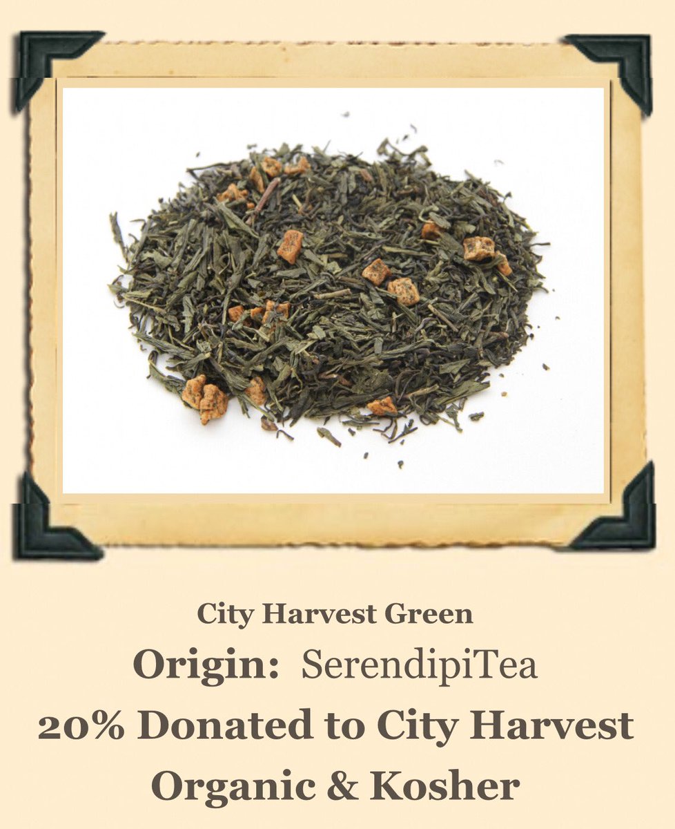 SerendipiTeaUSA's tweet photo. #CityHarvestGreen 🍃 #ShopOnline
20% of sales to @cityharvestnyc #CityHarvestNYC #FeedingNYC #NYCStrong #TeaTime #GreenTea #ArtisanalTea #LooseLeafTea #DeliciousTea #TeaLife #TeaLover #TeaDrinker #Tisane #Tisanes #OrganicTea #KosherTea #SeriousTea #SerendipiTea #SerendipiTeaUSA https://t.co/NZAvfMvY0k