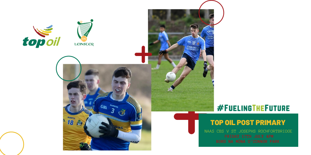 gaaleinster's tweet photo. This Friday our Postponed @TopOil Br Bosco Football Final will take place.

Defending champions @CBSNaas take on @StJosephsRB in Bord na Móna O'Connor Park. 

The game will be streamed live in full on our Social Channels full details TBC

#FuelingTheFuture #LeinsterGAA https://t.co/YGuuys9Z4O
