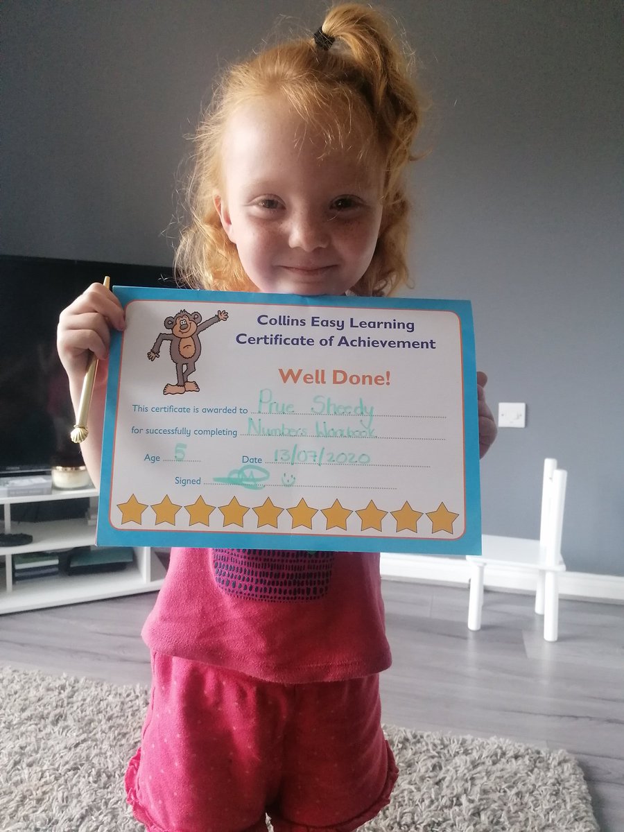 MccarronColleen's tweet photo. Today we completed our number workbook she now knows her numbers 0-20 can recognise them all and write them out In The correct order (with only a little bit of help from mommy) #COVID19 #maths
@Miss__Teaa @SoulsSchool https://t.co/splWGVfcBu