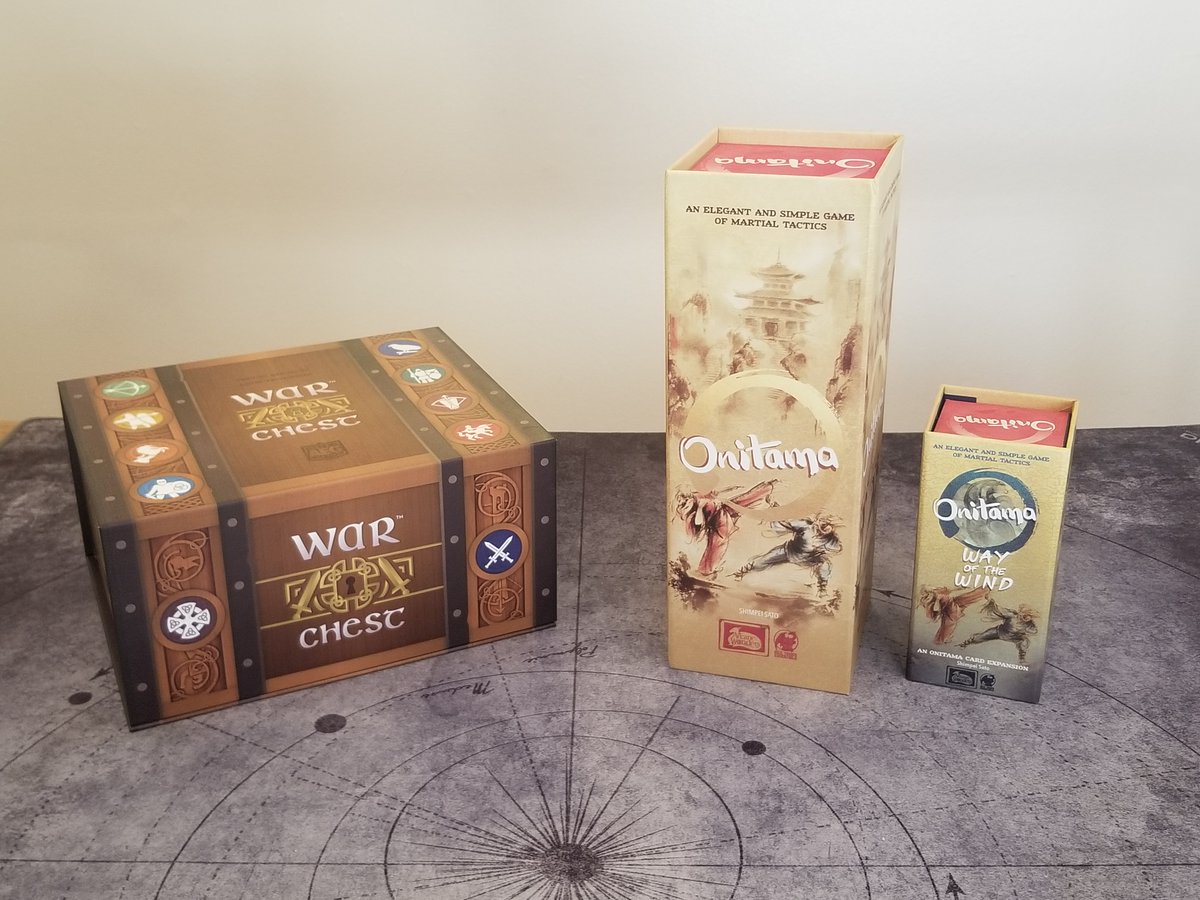 OpaBoardGames's tweet photo. Welcome to the new week! This past weekend we played two abstract, chess-like games: War Chest and Onitama with the Way of the Wind expansion. Comment below and let us know what you got to the table this past week, or comment your favorite abstract games! https://t.co/g4Evimd9EG