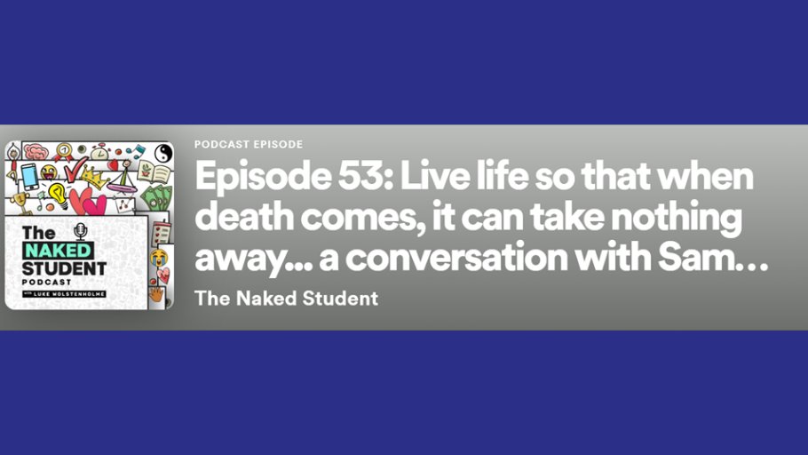 Need a reason to book on to our Palliative Care in Teenagers and Young Adults study day on 8 October? 

Have a listen to this pod by <a href="/TNS_Podcasts/">The Naked Student</a> with the late Sam Fitzsimmons. A very honest and humbling chat spoti.fi/32jVQLn

Secure your place now bit.ly/3j1pZVm